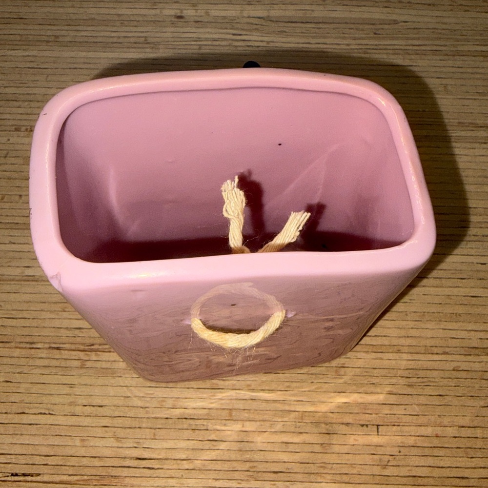 Vintage MId-Century Pink Ceramic/ Black Poodle Hanging Wall Pocket - Picture 6 of 7